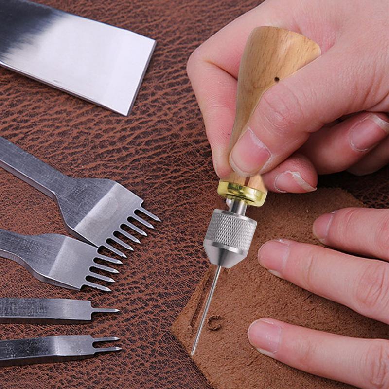 Beginner Leatherwork Kit - Perlengkapan Alat Kerja Kulit, Jarum Perbaikan
