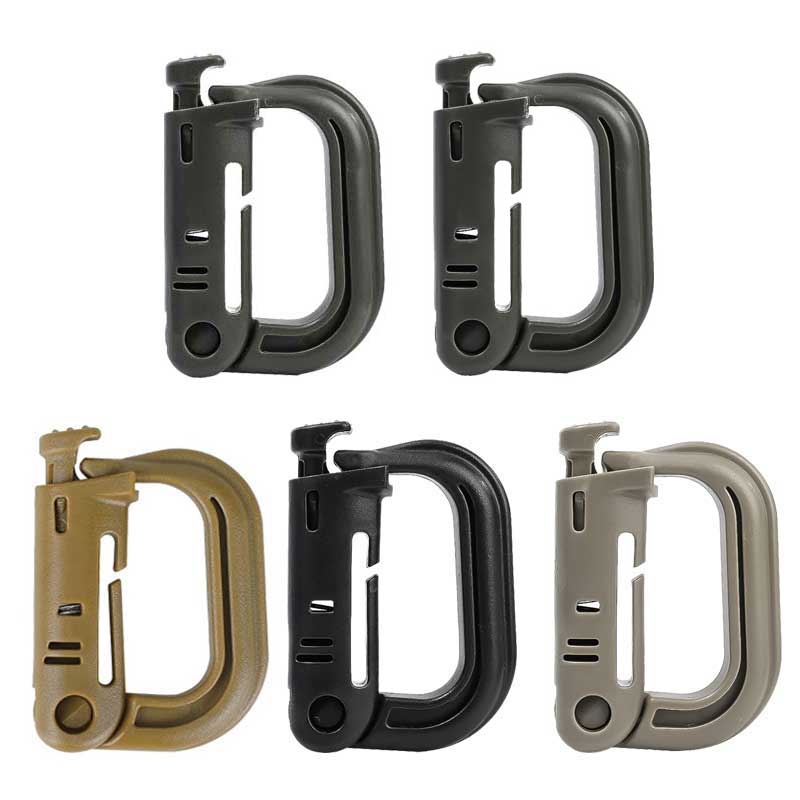 Snap Fastener Setter - 5 buah Grimloc Molle Carabiner D