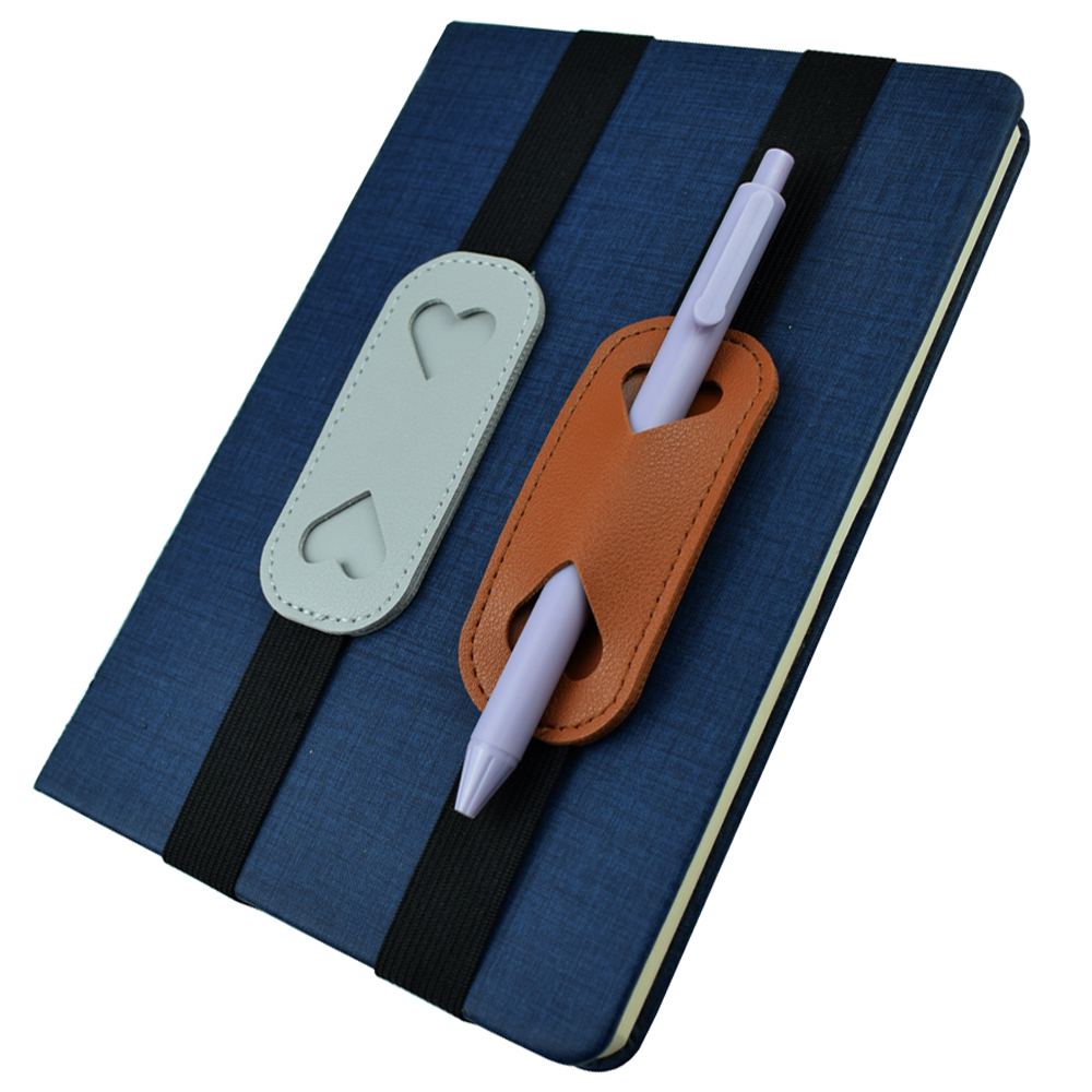 Leather Work Notepad - Tali Tempat Pena Kulit PU Elastis