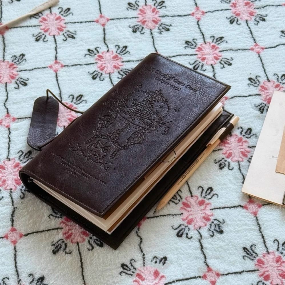 Leather Work Notepad - Buku Catatan Hitam Antik Kulit PU