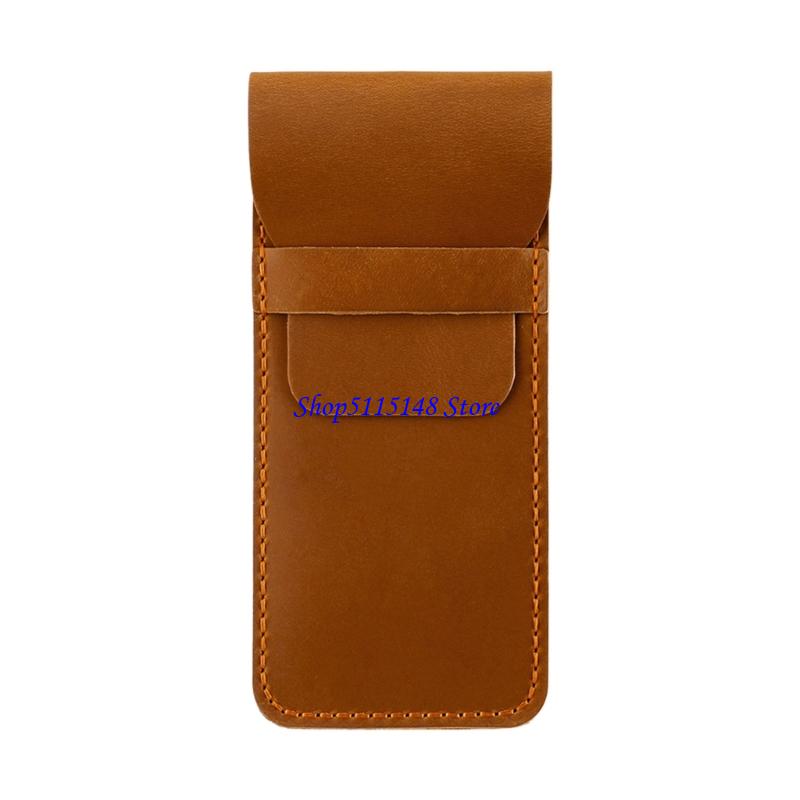 Leather Work Organiser - Casing pena kulit vintage f3mA Kompartemen