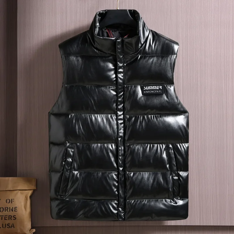 Leather Work Vest - Jaket Tanpa Lengan Ukuran Plus Rompi