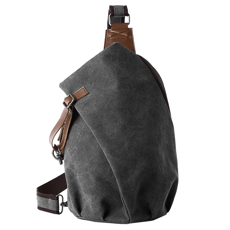Leather Work Backpack - Tas Selempang Kanvas Retro Kapasitas Besar