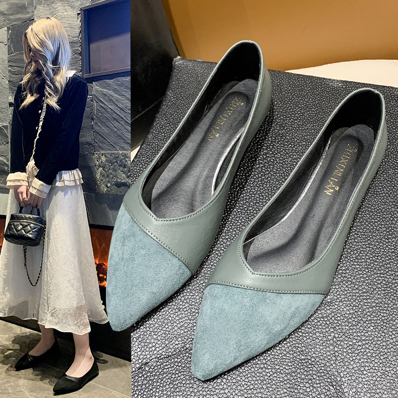 Leather Work Is - Sepatu kulit hitam polos untuk wanita