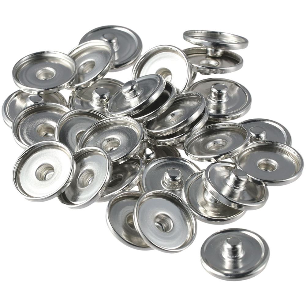 Snap Fastener Setter - Basis Tombol Tekan Bulat Berpinggiran Logam