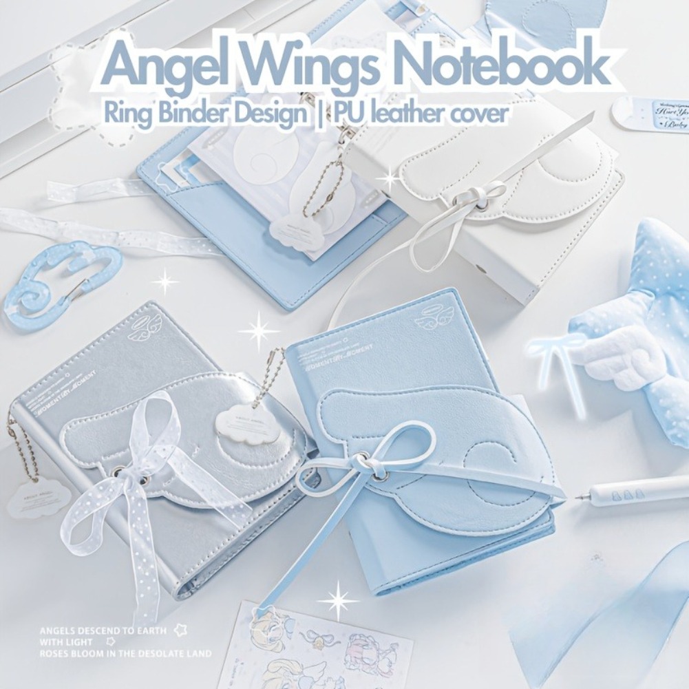 Leather Work Notepad - Buku Catatan Sayap Malaikat Kawaii A7