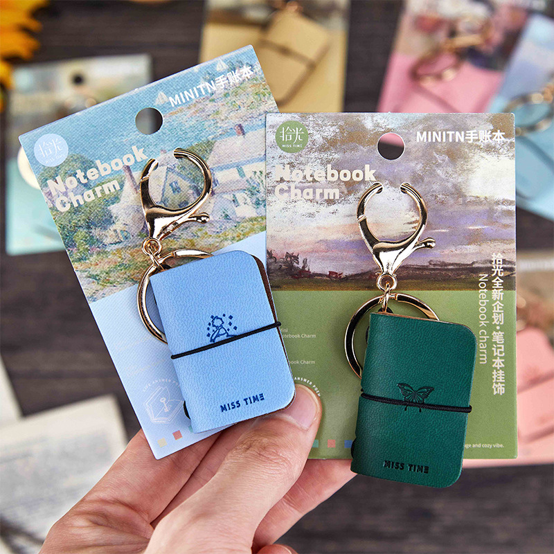 Leather Work Notepad - Mr. Paper 2pcs PU Journal Keychain