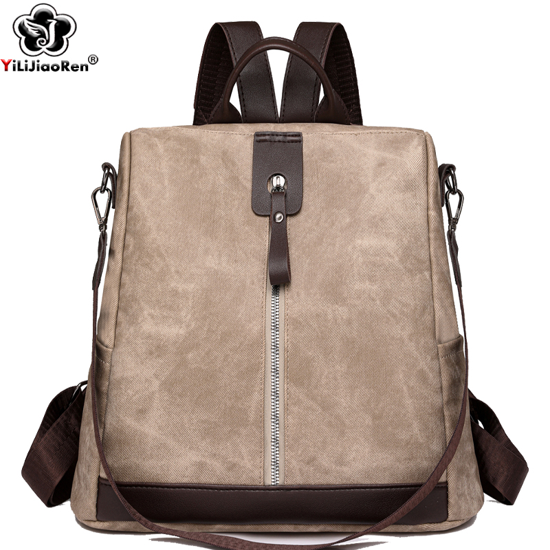 Leather Work Backpack - Ransel Anti Maling Modis Tas Bahu
