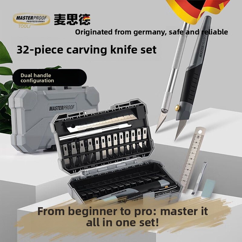 Leatherwork Hobby - 23/32Pcs Set Pisau Exacto, Set Pisau