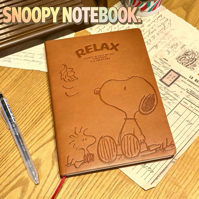 Leather Work Notepad - Buku Catatan Kulit Snoopy A5 Vintage,