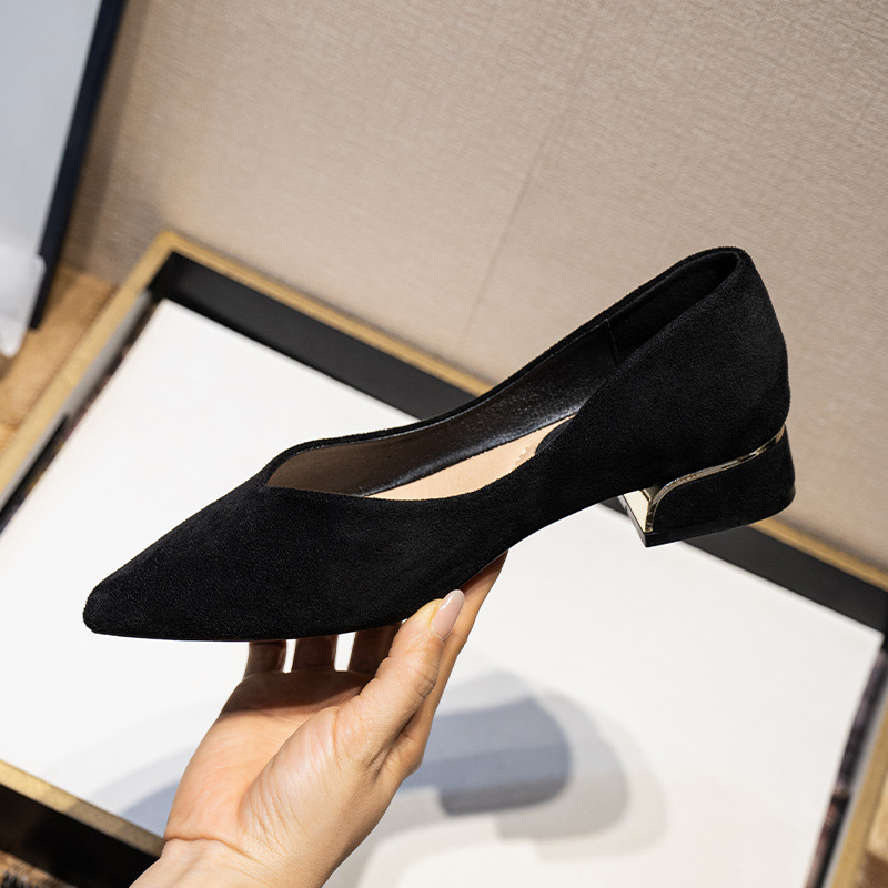 Sepatu Wanita Hak Tebal Sederh - Leather Work Is ulasan dan harga