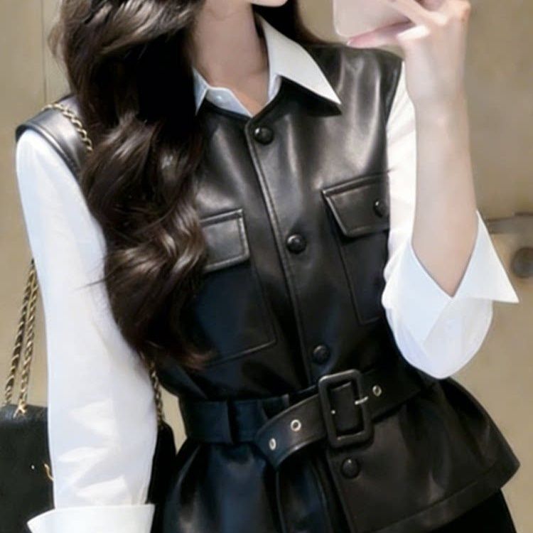 Rompi Wanita Berbahan Kulit Im - Leather Work Vest ulasan dan harga