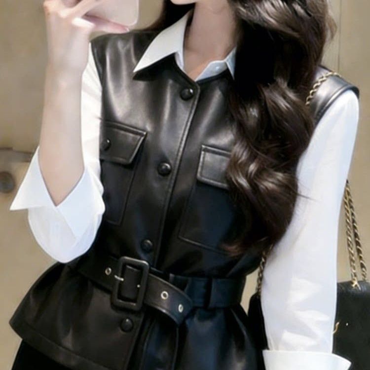 Rompi Wanita Berbahan Kulit Im - Leather Work Vest ulasan dan harga