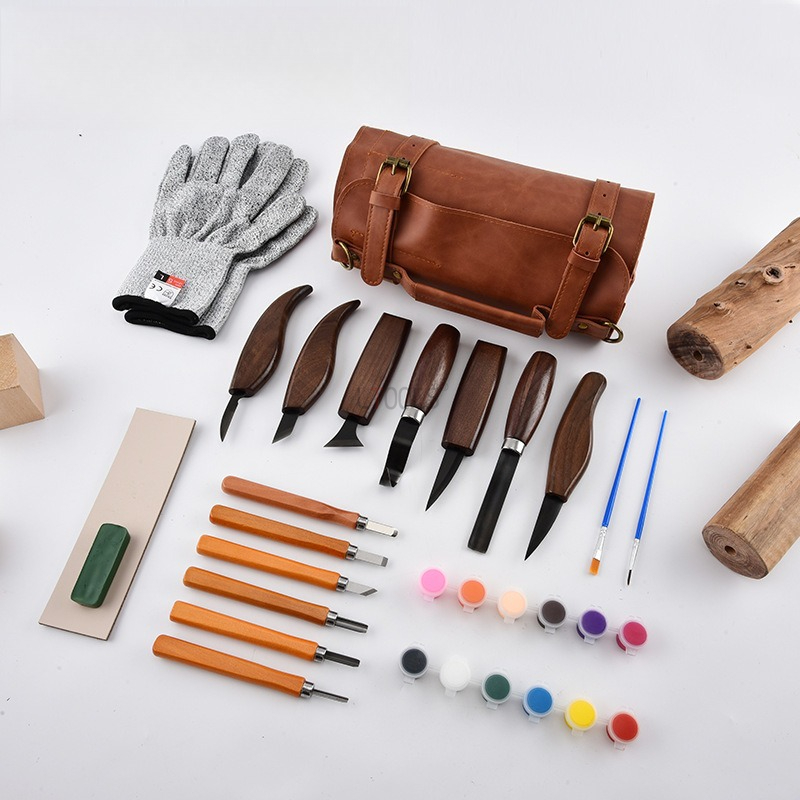 Peralatan Ukir Kayu Deluxe Set - Beginner Leatherwork Kit ulasan dan harga