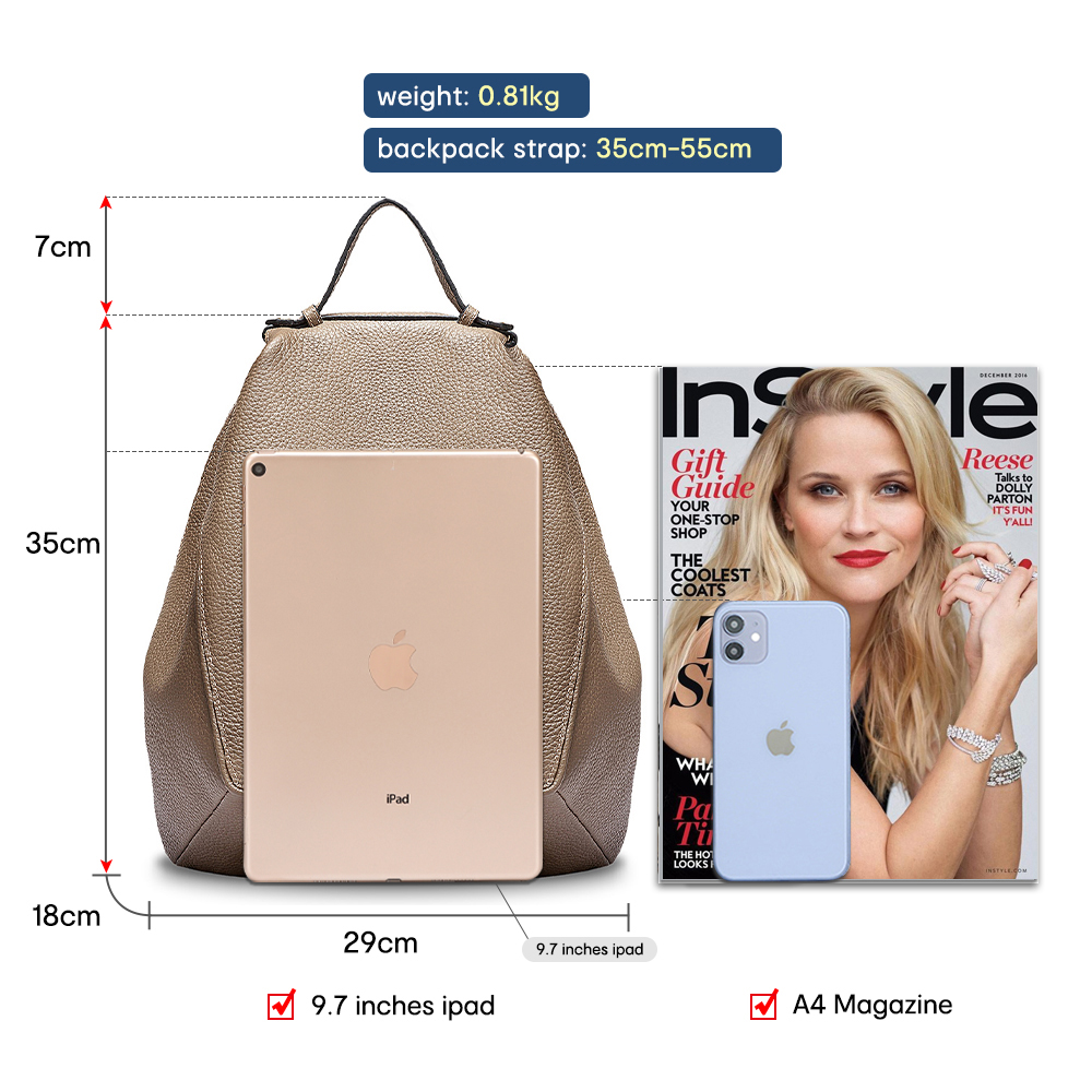 Zency Ransel Anti Maling Kulit - Leather Work Backpack ulasan dan harga