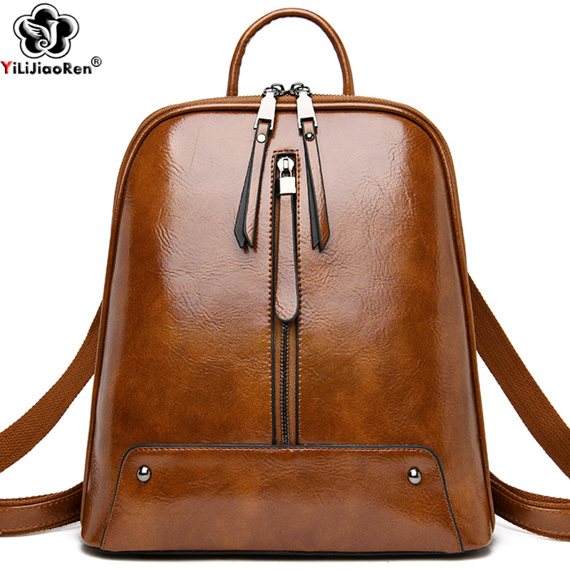 Wanita Ransel Kulit Ransel Fas - Leather Work Backpack ulasan dan harga
