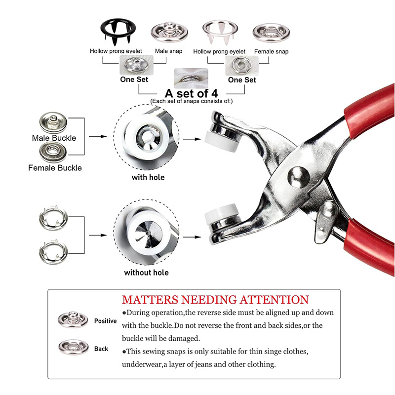100 set tang jepret otomatis T - Snap Fastener Setter ulasan dan harga