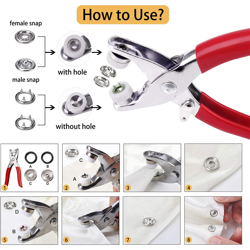 100 set tang jepret otomatis T - Snap Fastener Setter ulasan dan harga