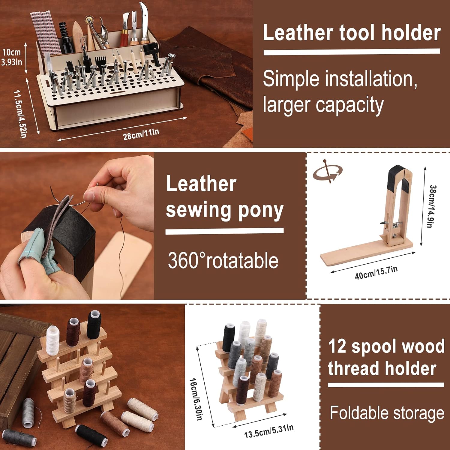628Pcs Set Peralatan Kerja Kul - Beginner Leatherwork Kit ulasan dan harga