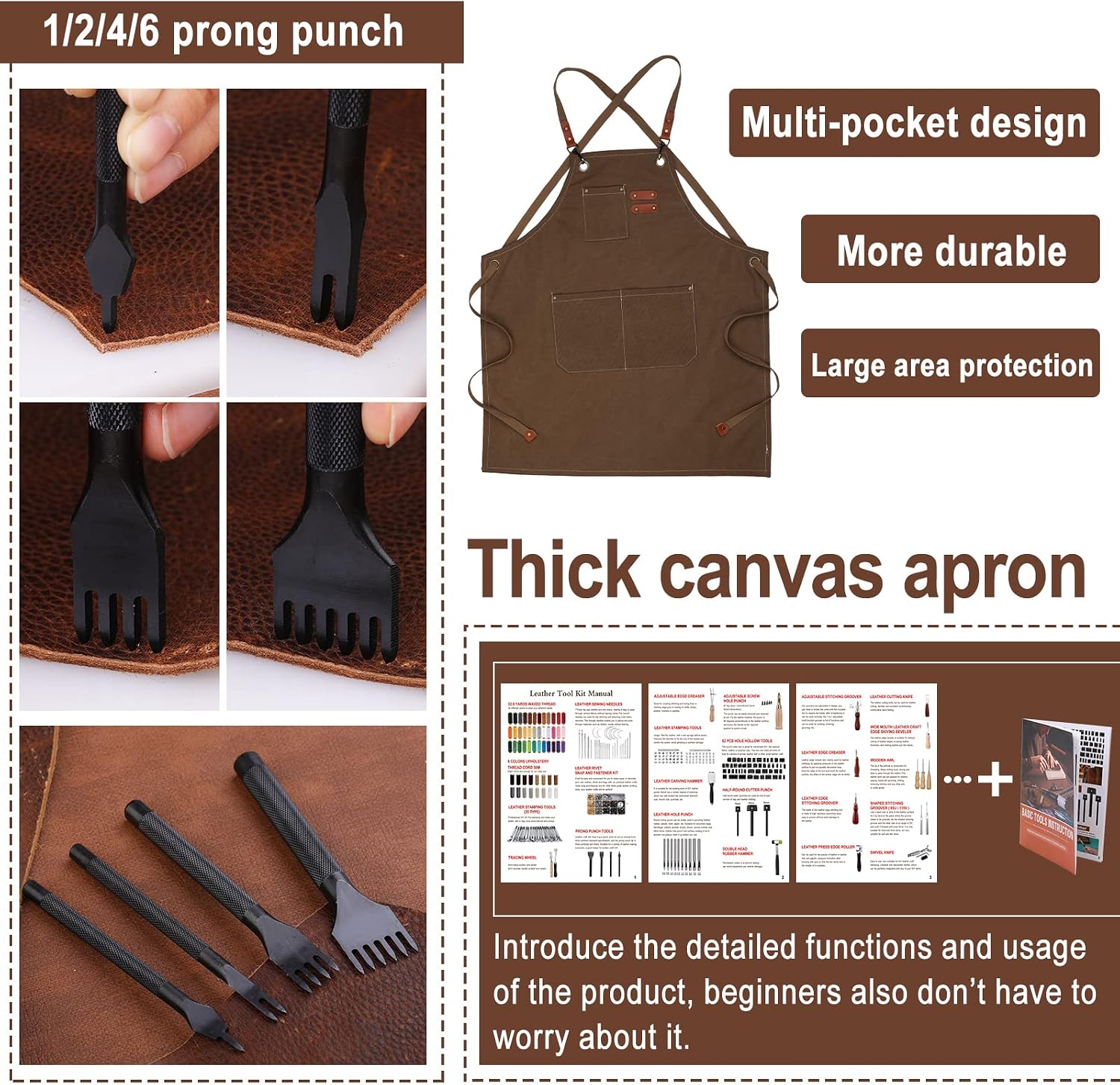 628Pcs Set Peralatan Kerja Kul - Beginner Leatherwork Kit ulasan dan harga