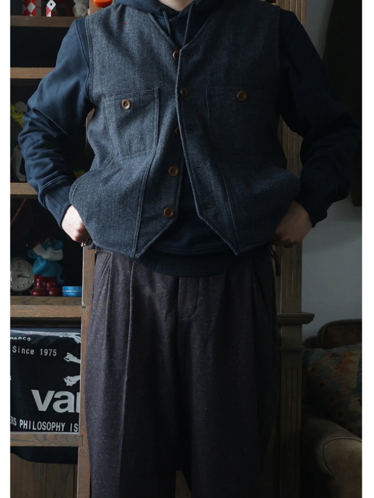 Rompi Kerja Wol Vintage Second - Leather Work Vest ulasan dan harga