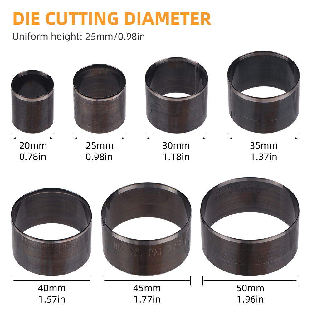 QJH 7Pcs tajam kulit pemotong  - Leatherwork Punching Tool ulasan dan harga