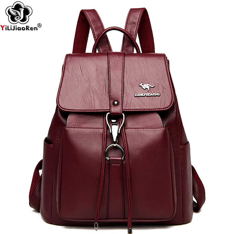 Anti Pencurian Ransel Wanita T - Leather Work Backpack ulasan dan harga