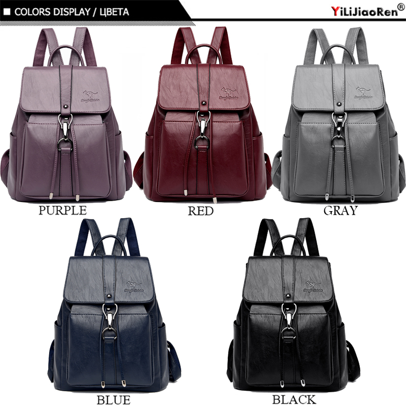 Anti Pencurian Ransel Wanita T - Leather Work Backpack ulasan dan harga