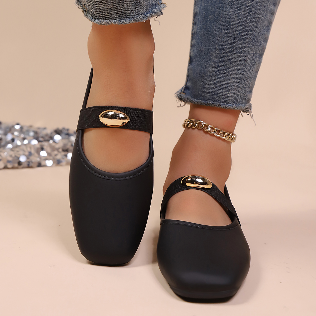 Sepatu Flat Mary Jane Warna So - Leatherwork Hardware ulasan dan harga