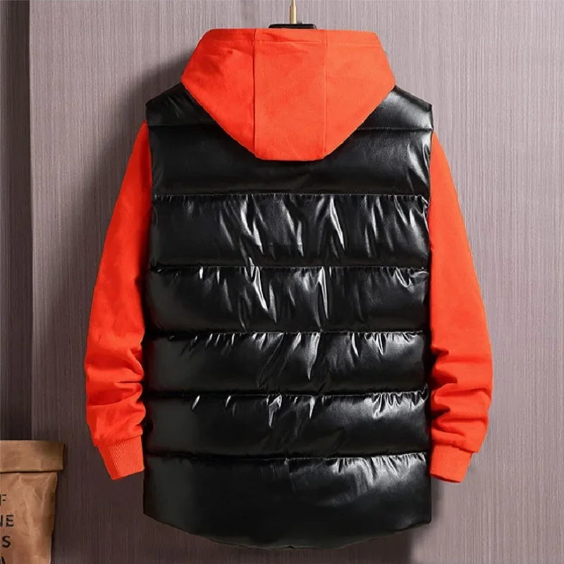 Jaket Tanpa Lengan Ukuran Plus - Leather Work Vest ulasan dan harga