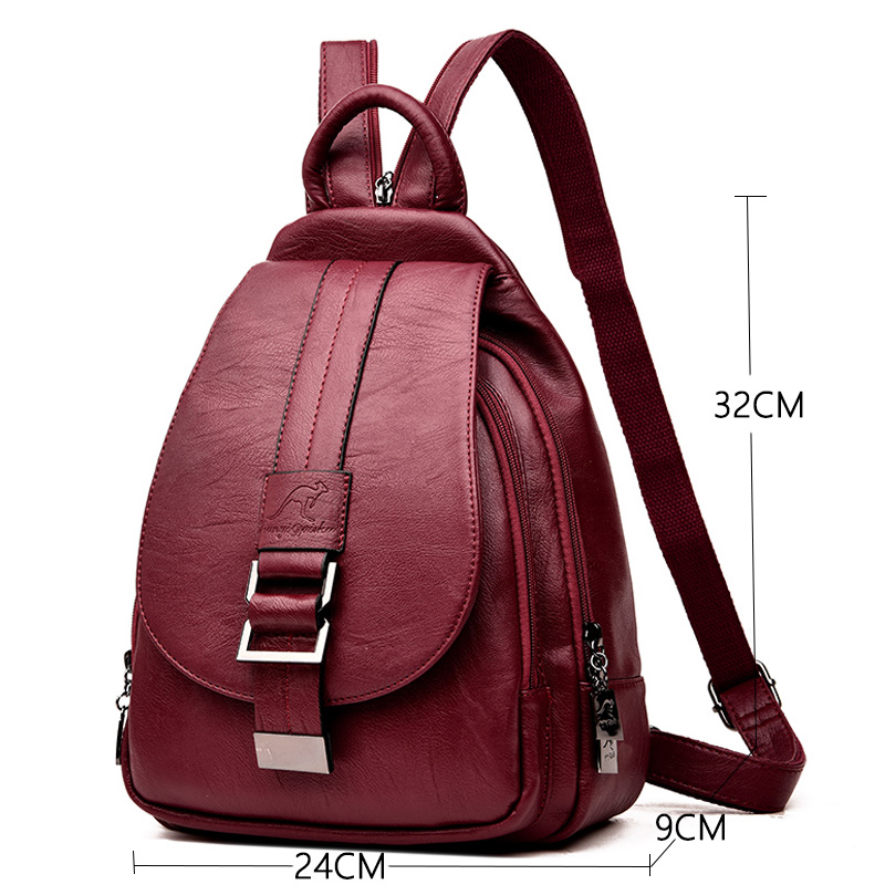 Ransel Desainer Wanita Ransel  - Leather Work Backpack ulasan dan harga