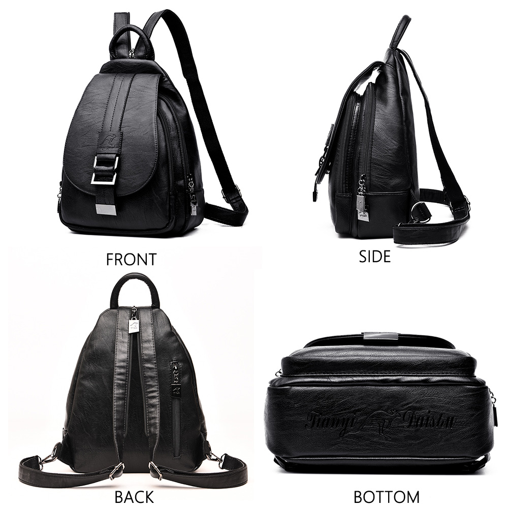 Ransel Desainer Wanita Ransel  - Leather Work Backpack ulasan dan harga
