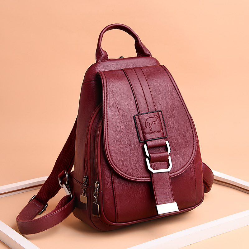Ransel Sekolah 6 warna wanita, - Leather Work Backpack ulasan dan harga