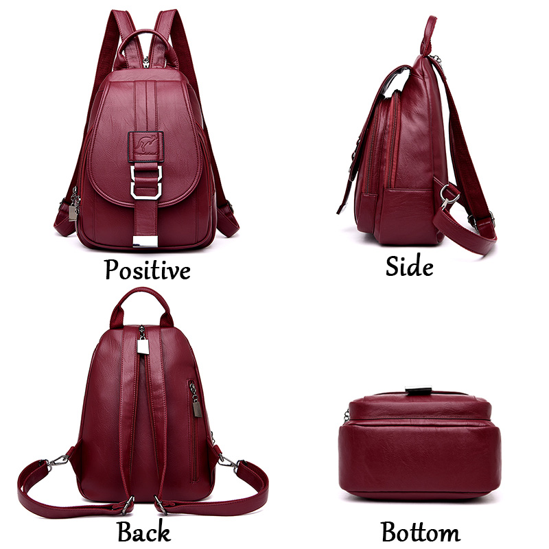 Ransel Sekolah 6 warna wanita, - Leather Work Backpack ulasan dan harga