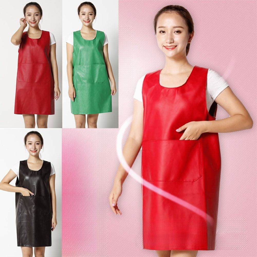 Celemek Dapur Kulit PU Desain  - Leather Work Vest ulasan dan harga