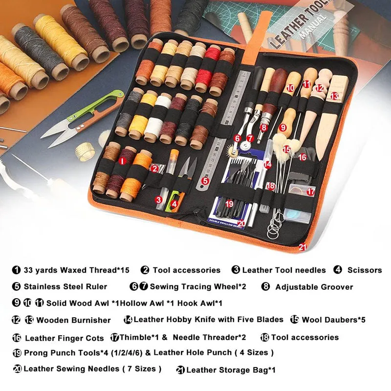 Peralatan Kerja Kulit Kit Kera - Beginner Leatherwork Kit ulasan dan harga