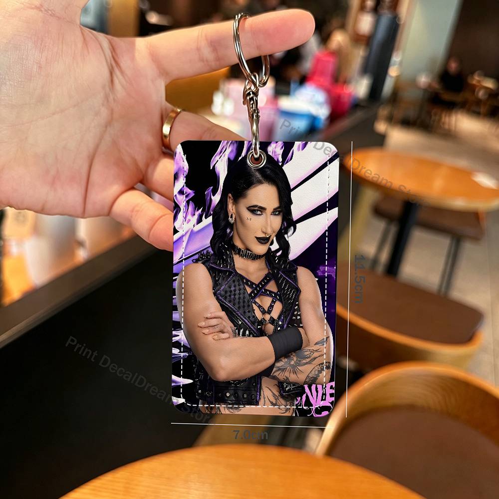 R-Rhea Ripley Wrestler Holder  - Leather Work Is ulasan dan harga