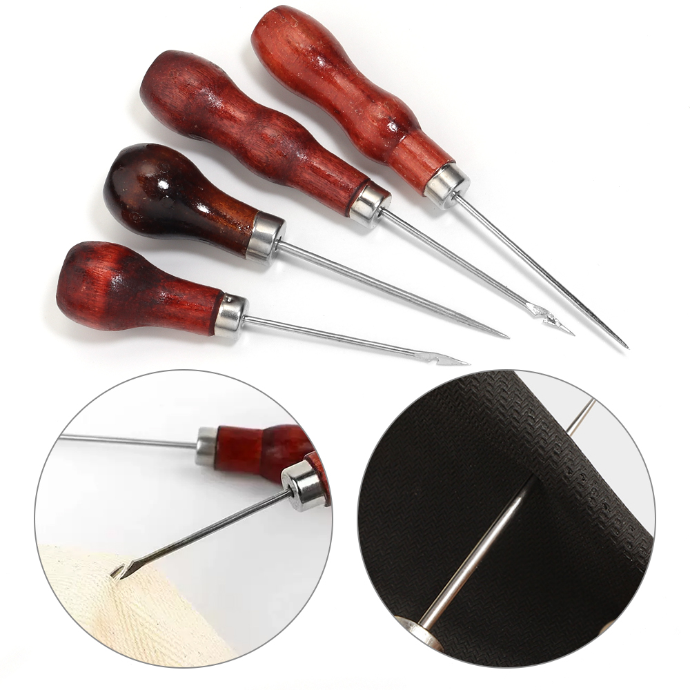 Penusuk Gagang Kayu DIY Penusu - Leatherwork Punching Tool ulasan dan harga