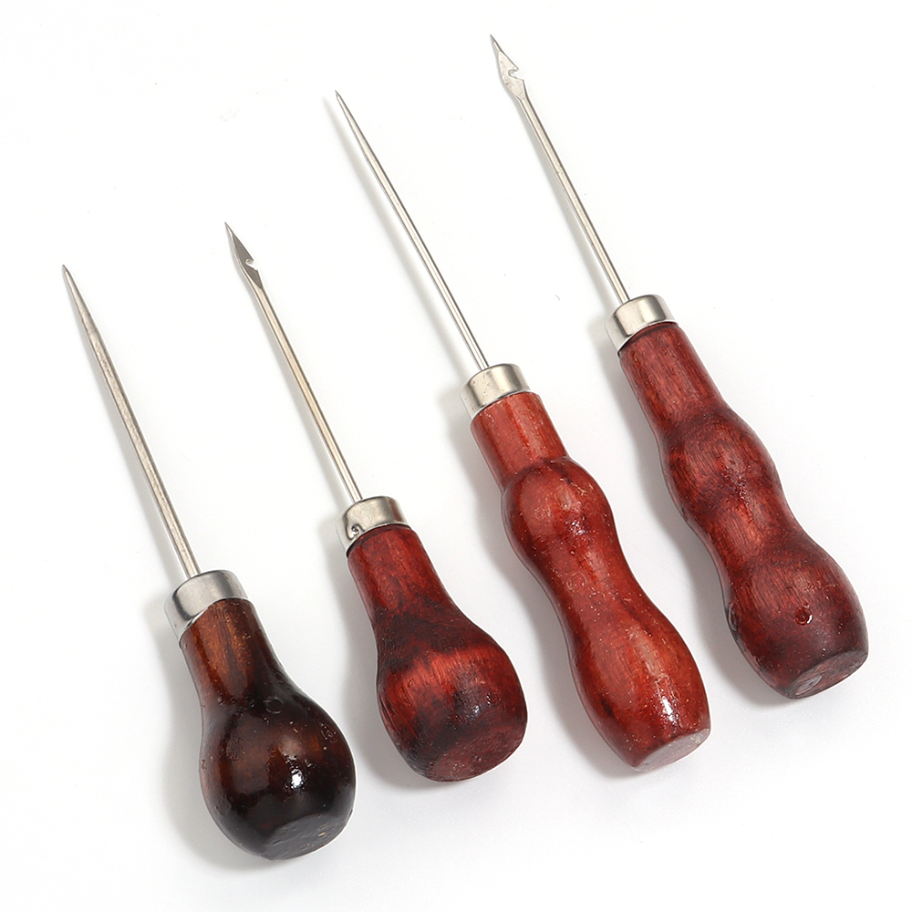Penusuk Gagang Kayu DIY Penusu - Leatherwork Punching Tool ulasan dan harga