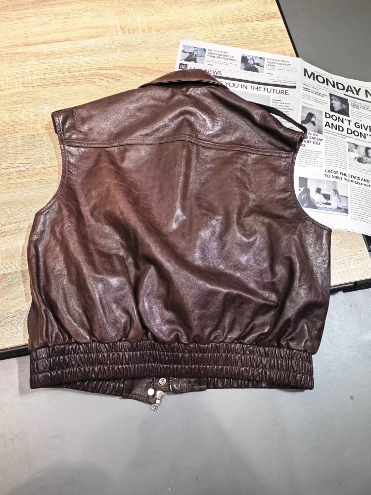 Rompi Kulit Domba Asli Model B - Leather Work Vest ulasan dan harga