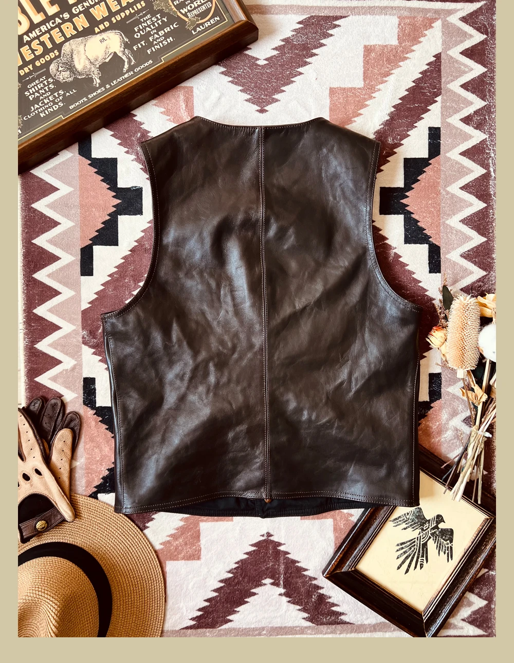 YR! Gratis pengiriman. Japan V - Leather Work Vest ulasan dan harga