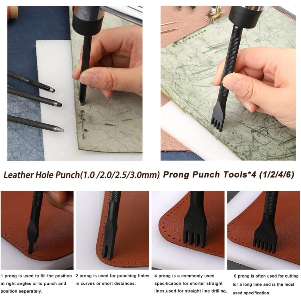 Alat Kerja Kulit Kit Kerajinan - Beginner Leatherwork Kit ulasan dan harga