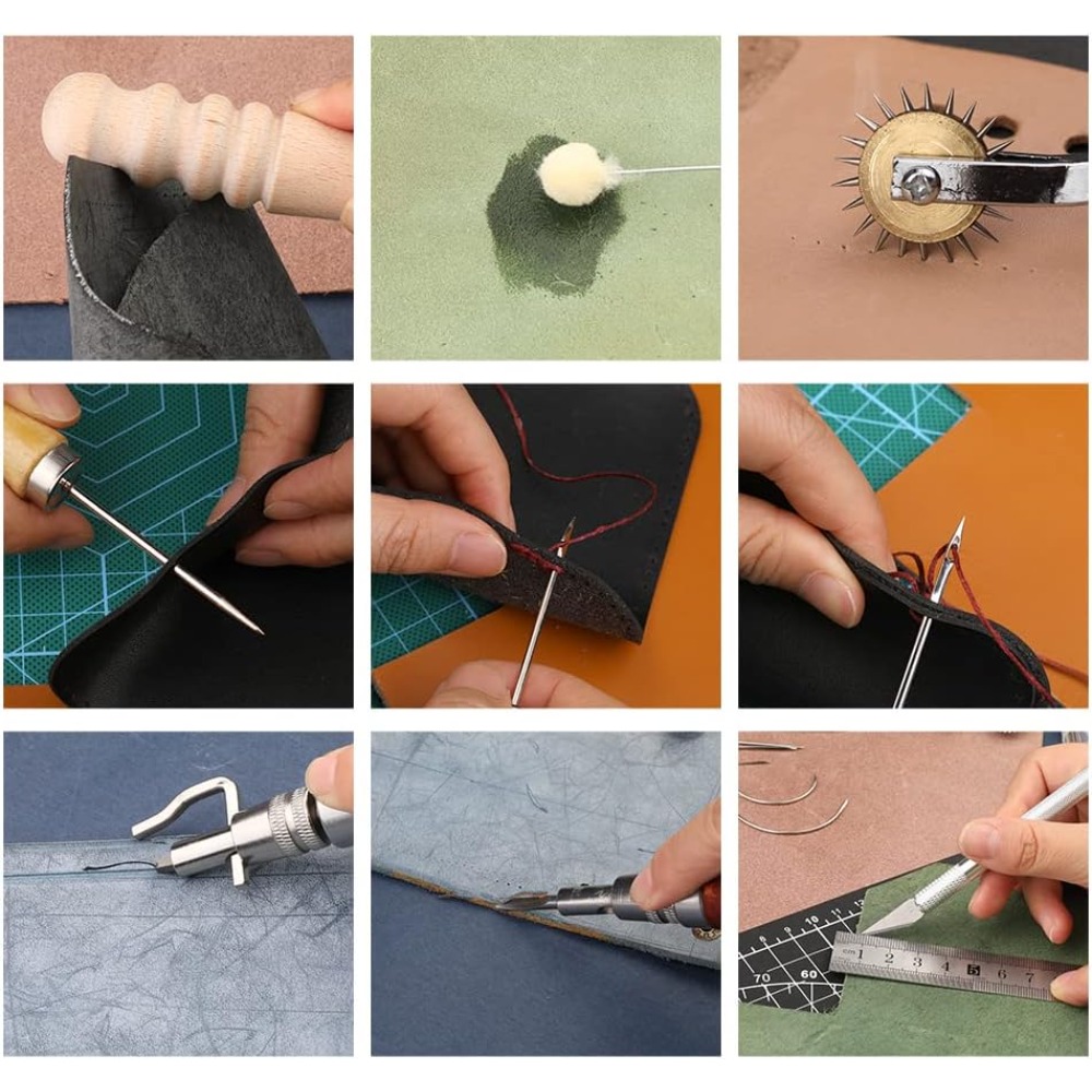 Alat Kerja Kulit Kit Kerajinan - Beginner Leatherwork Kit ulasan dan harga