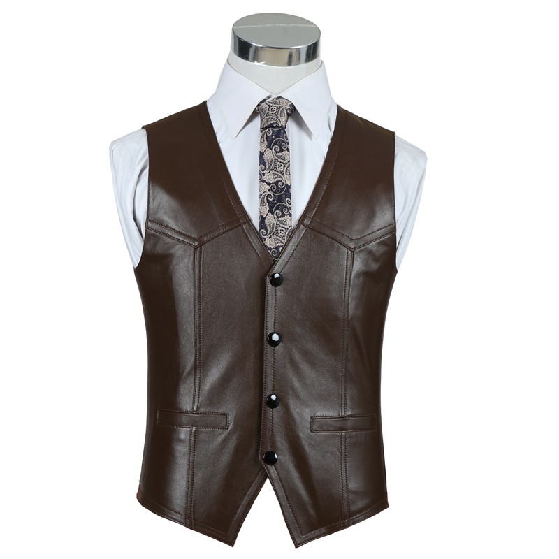 Rompi Kulit Domba Kulit Asli J - Leather Work Vest ulasan dan harga