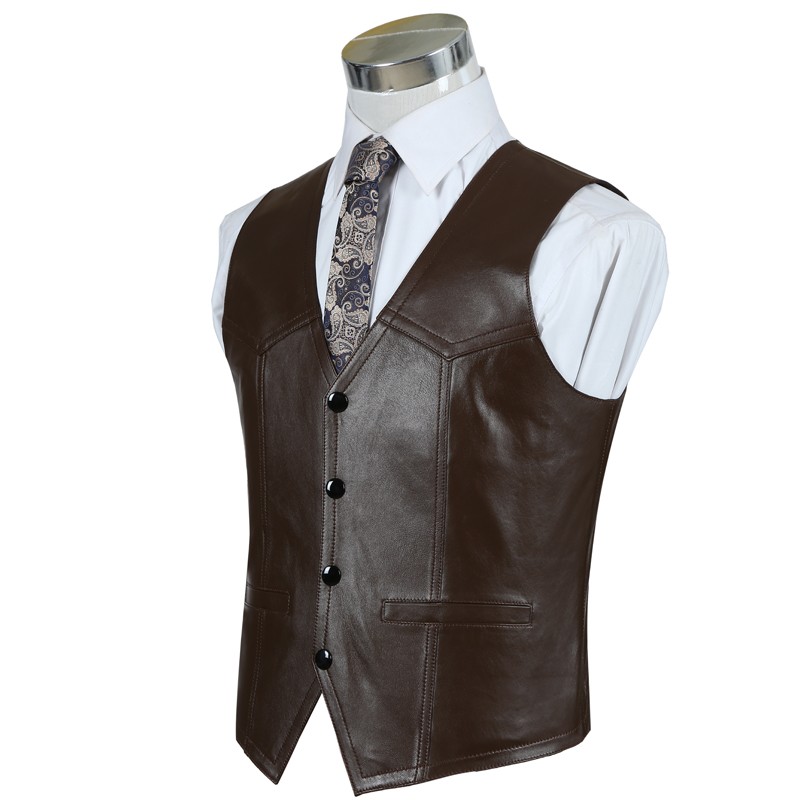 Rompi Kulit Domba Kulit Asli J - Leather Work Vest ulasan dan harga