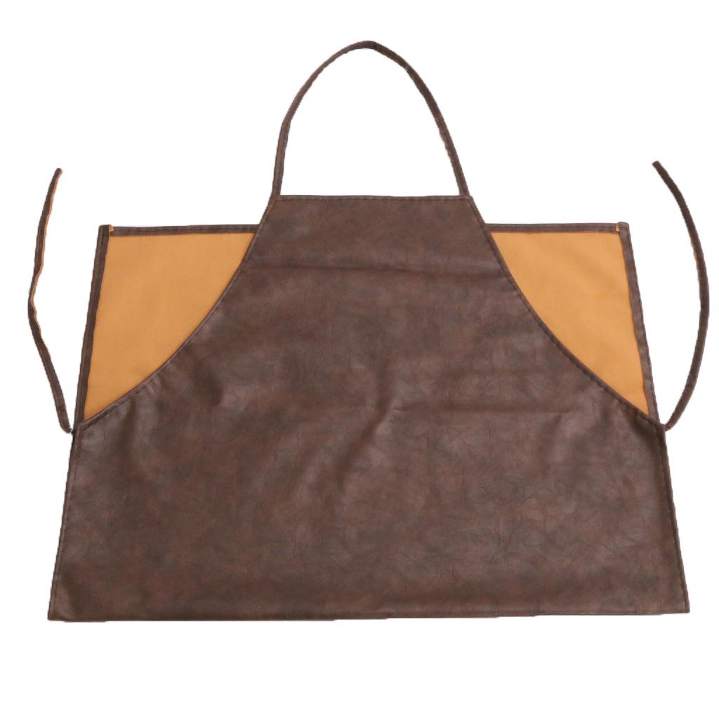 Apron Dapur Kulit PU Unisex Ta - Leather Work Vest ulasan dan harga